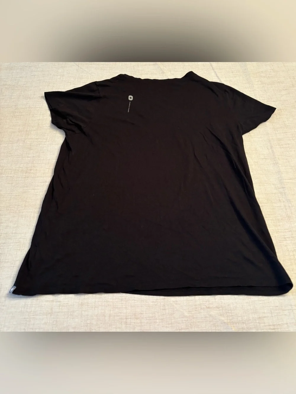 Figs Black V-Neck Tee Top Medium
